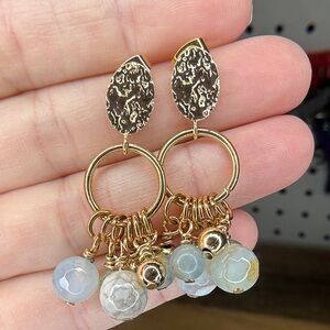 💛💙 New Gold and Blue Dangle Earrings